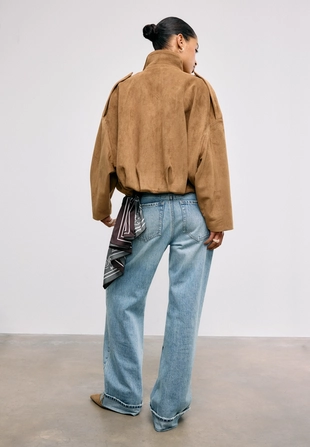 Куртка-баллон из искусственной замши- Заказать в России