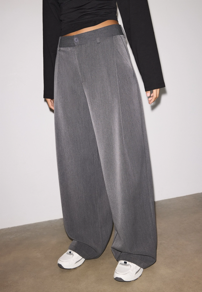 Брюки barrel со складками