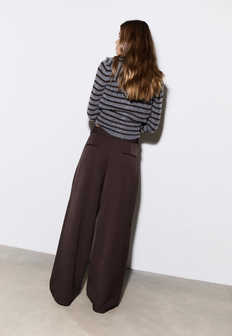 Брюки barrel со складками