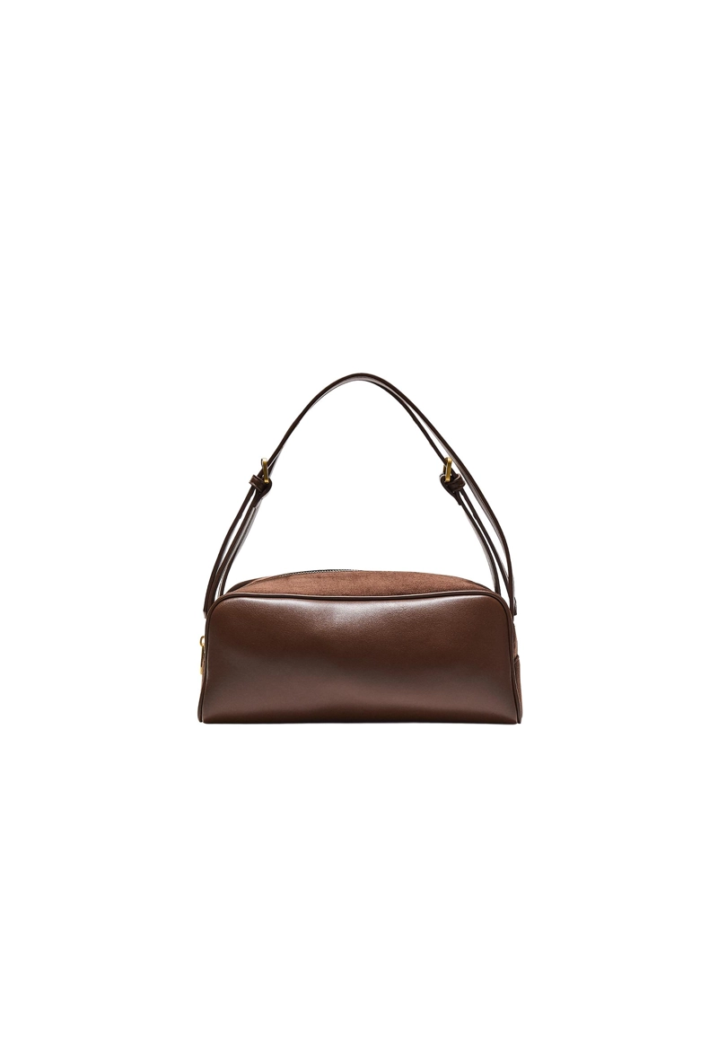 Комбинированная сумка на плечо с двумя ручками