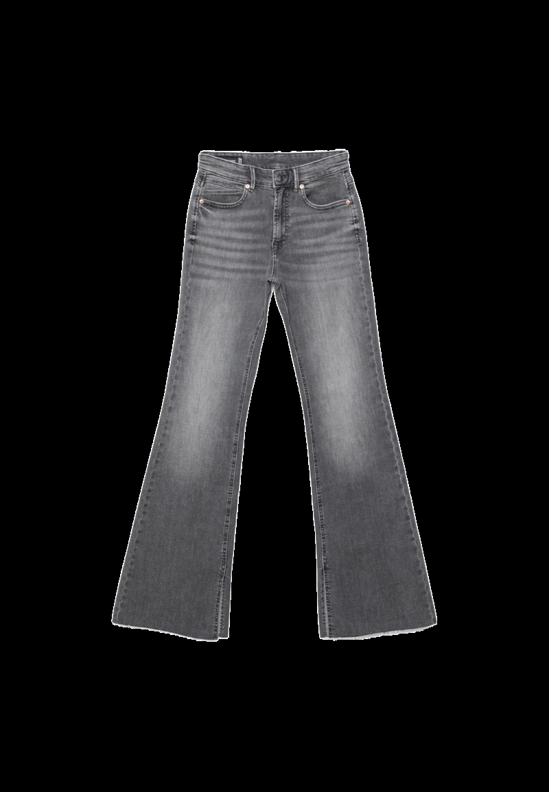 Джинсы клеш с разрезом D74