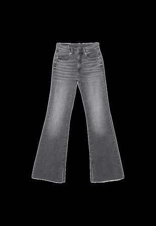 Джинсы клеш с разрезом D74- Заказать в России