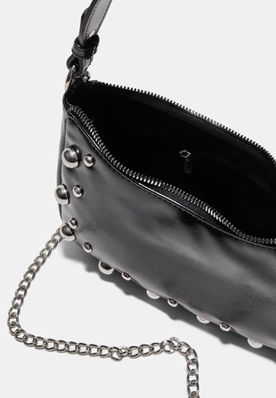 Сумка на плечо «луна» с заклепками- Заказать в России