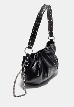 Сумка через плечо со складками и ремешком- Заказать в России