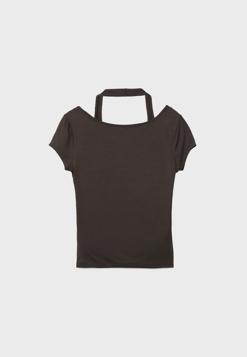 Футболка с короткими рукавами и двуслойным эффектом