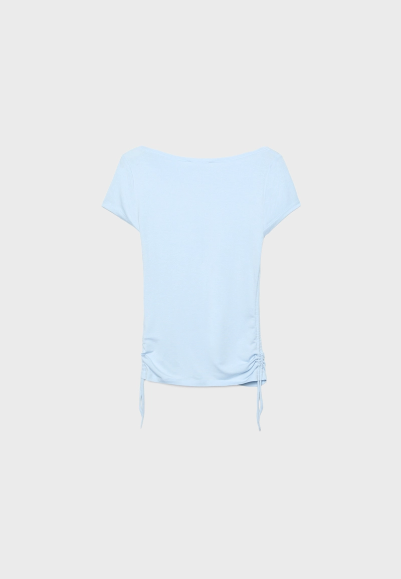 Футболка с короткими рукавами и сборками по бокам