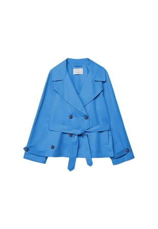 Короткий струящийся тренч с поясом- Заказать в России