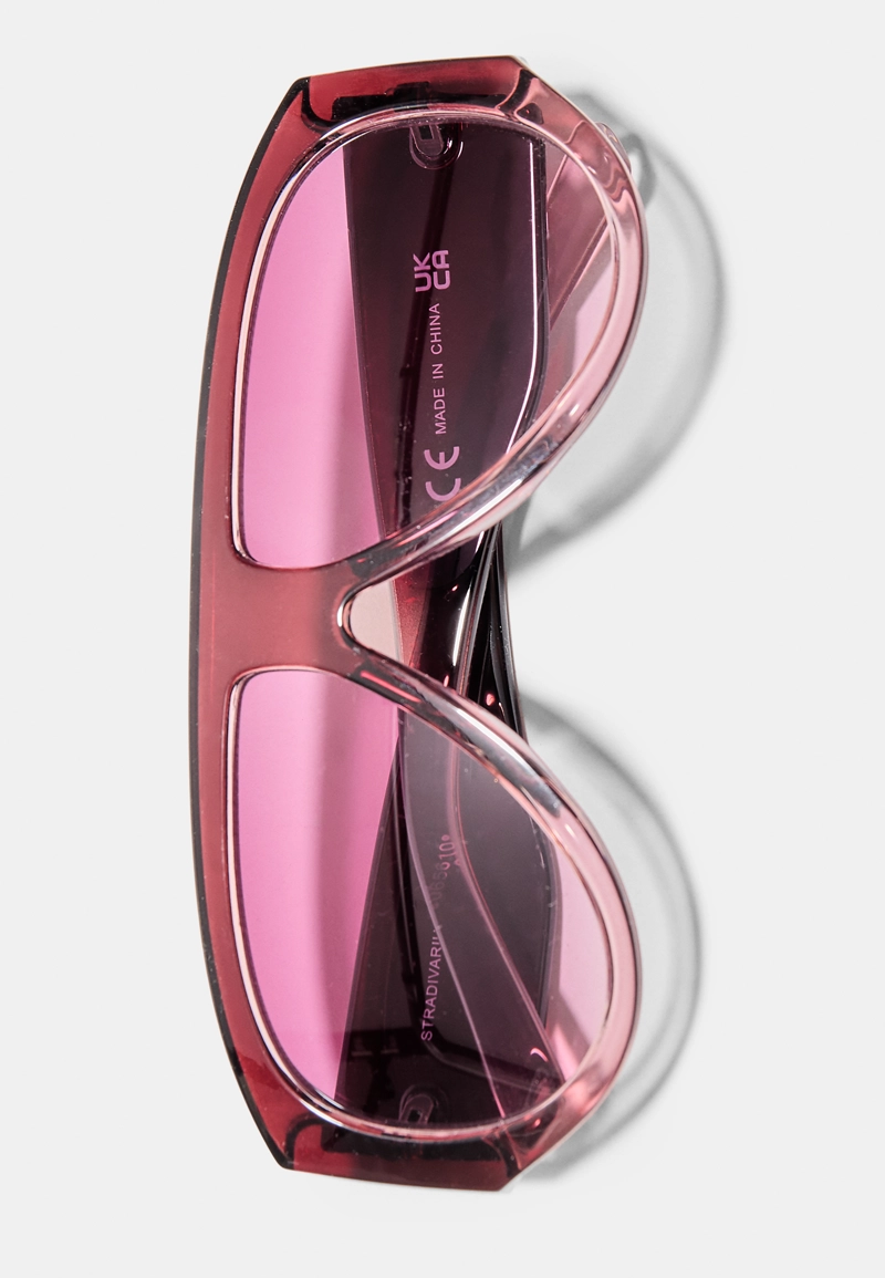 Овальные очки в оправе из ацетата