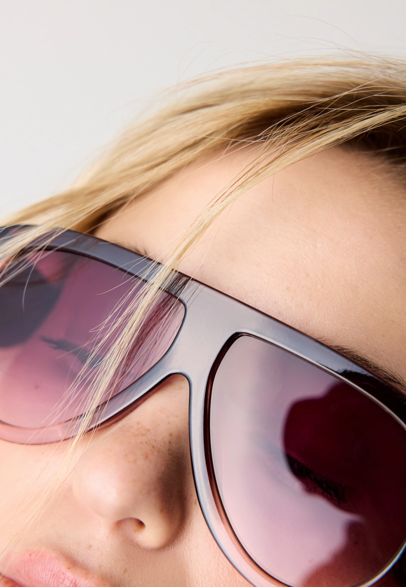 Овальные очки в оправе из ацетата