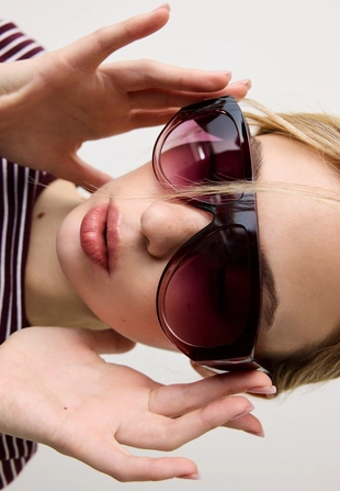 Овальные очки в оправе из ацетата- Заказать в России