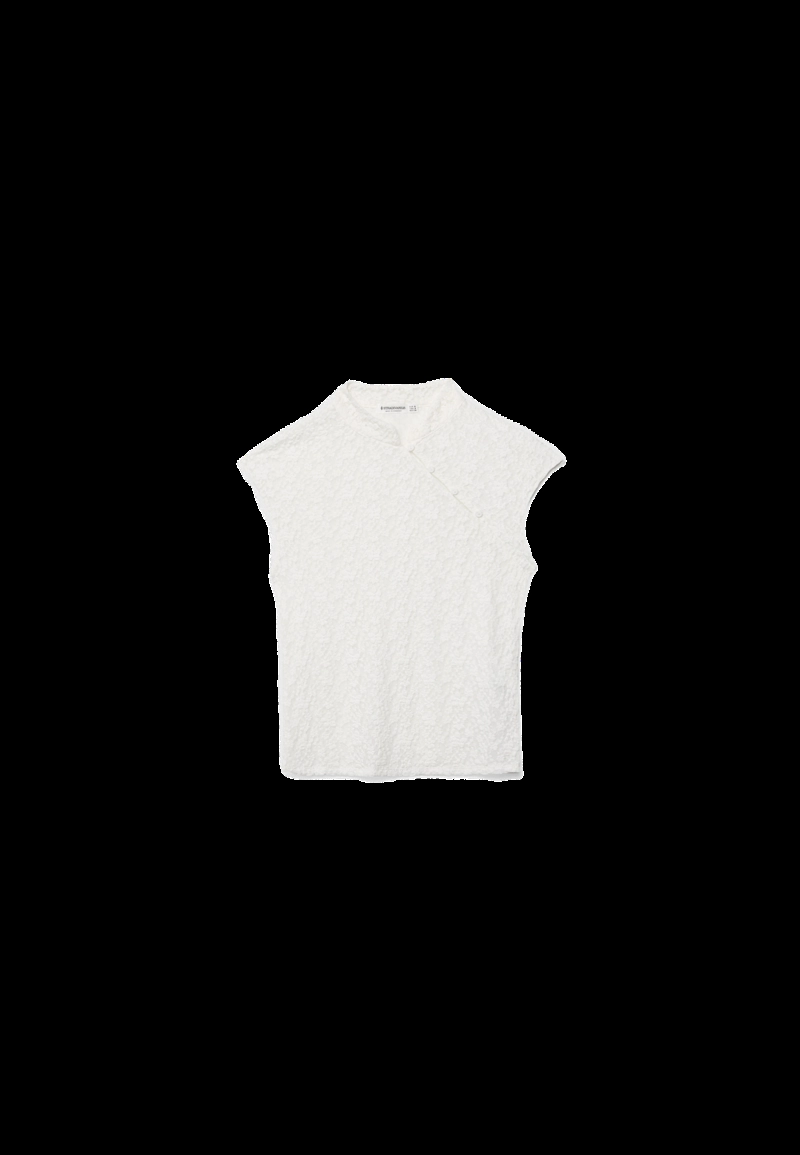 Футболка в стиле ципао с кружевом