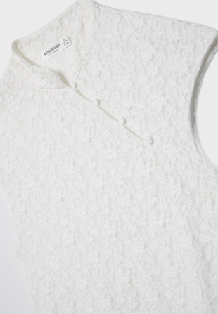 Футболка в стиле ципао с кружевом- Заказать в России