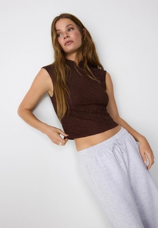 Футболка в стиле ципао с кружевом- Заказать в России