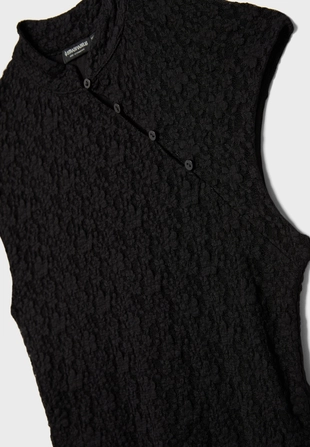 Футболка в стиле ципао с кружевом- Заказать в России