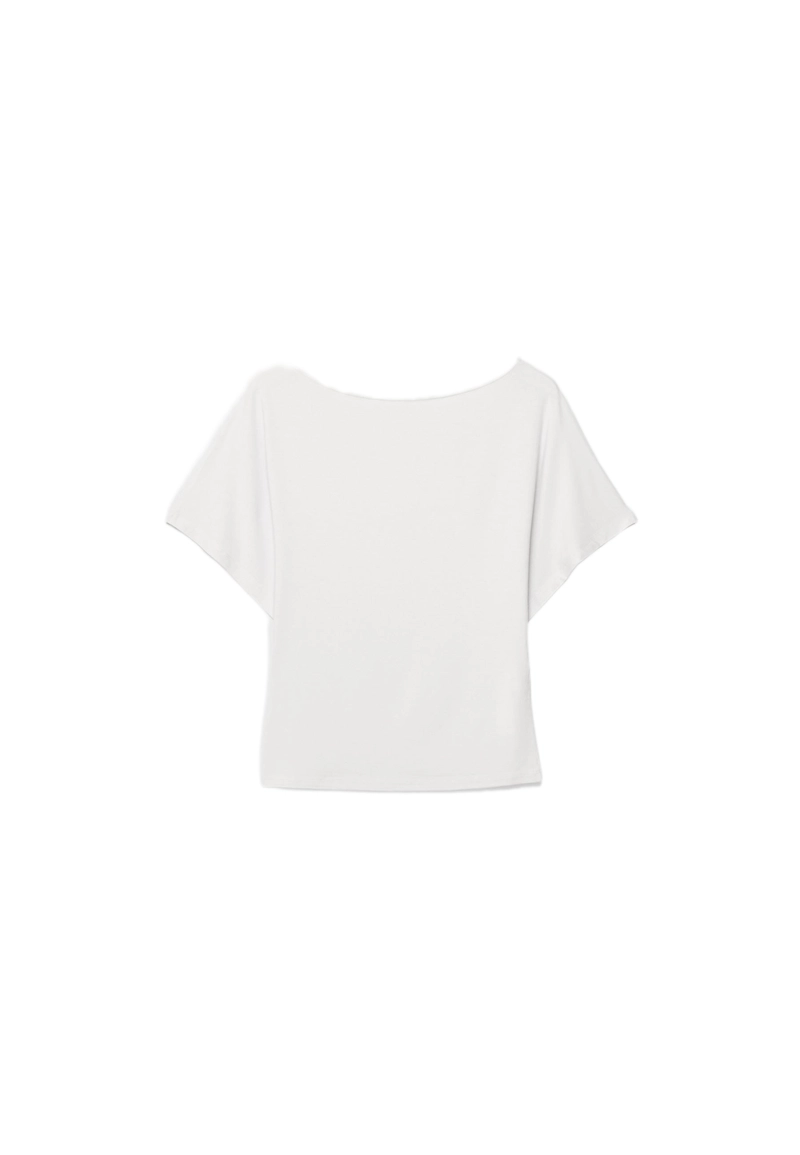 Футболка с вырезом-лодочкой и короткими рукавами