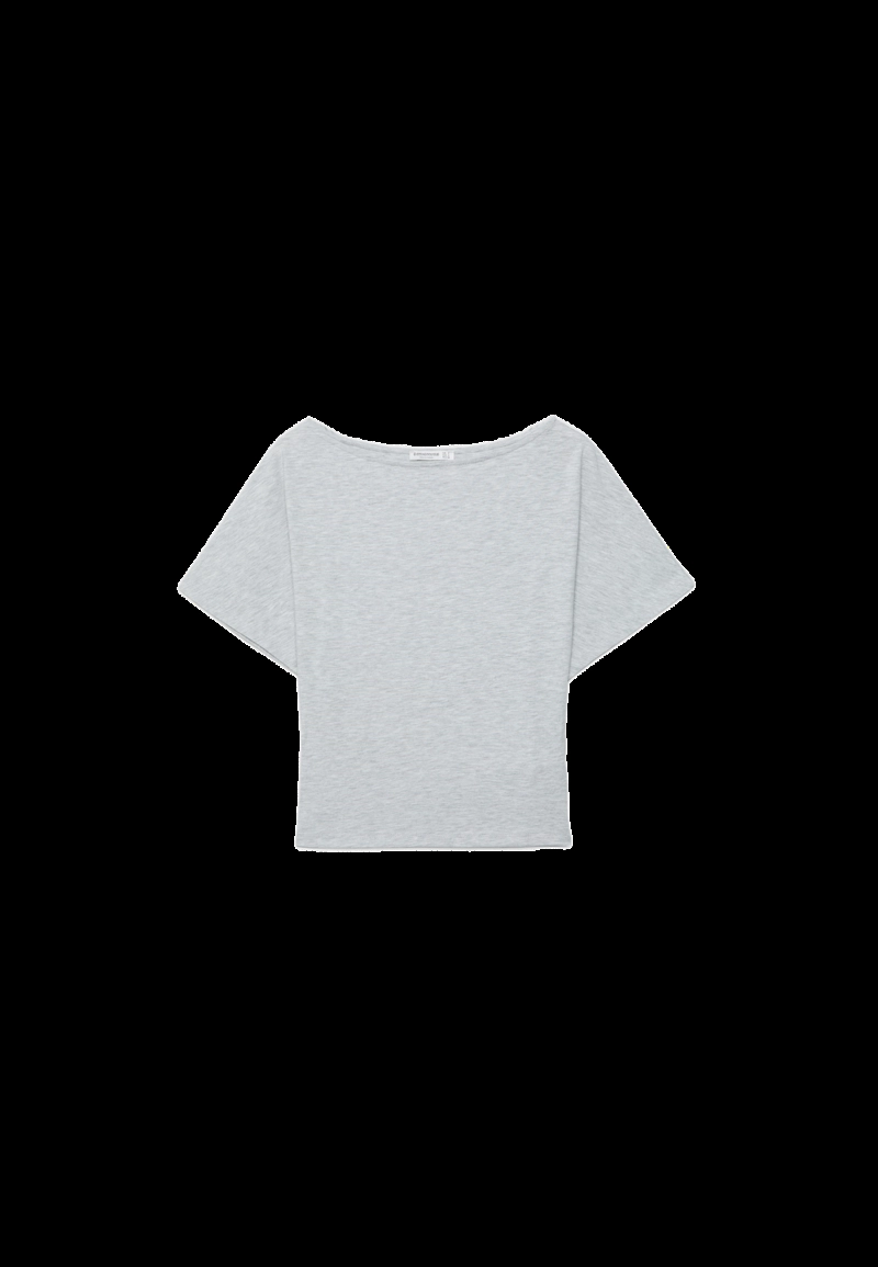 Футболка с вырезом-лодочкой и короткими рукавами