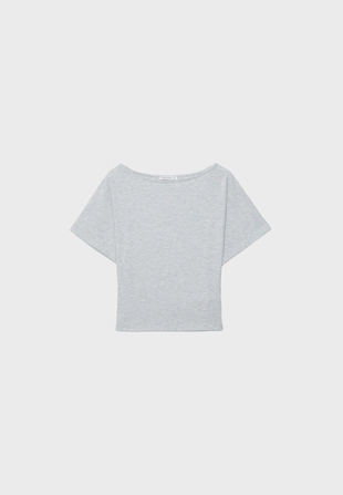 Футболка с вырезом-лодочкой и короткими рукавами- Заказать в России