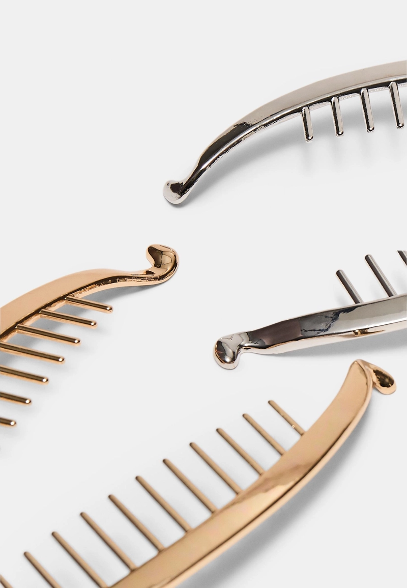 Набор из 2 металлических зажимов для волос