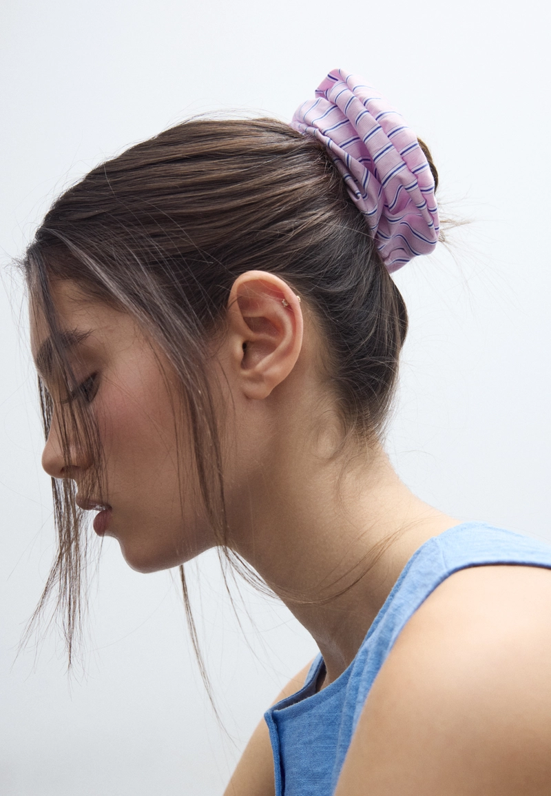 Набор из 2 резинок для волос в полоску