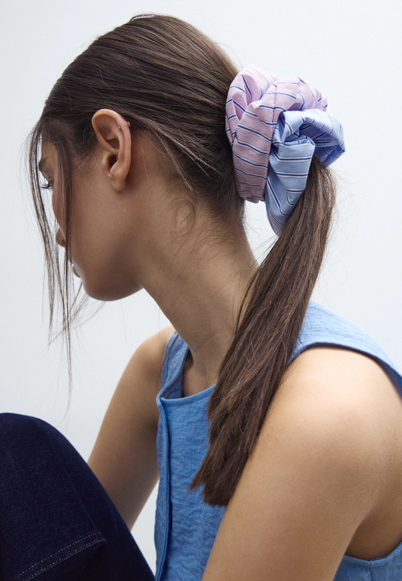 Набор из 2 резинок для волос в полоску