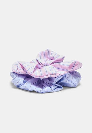 Набор из 2 резинок для волос в полоску- Заказать в России