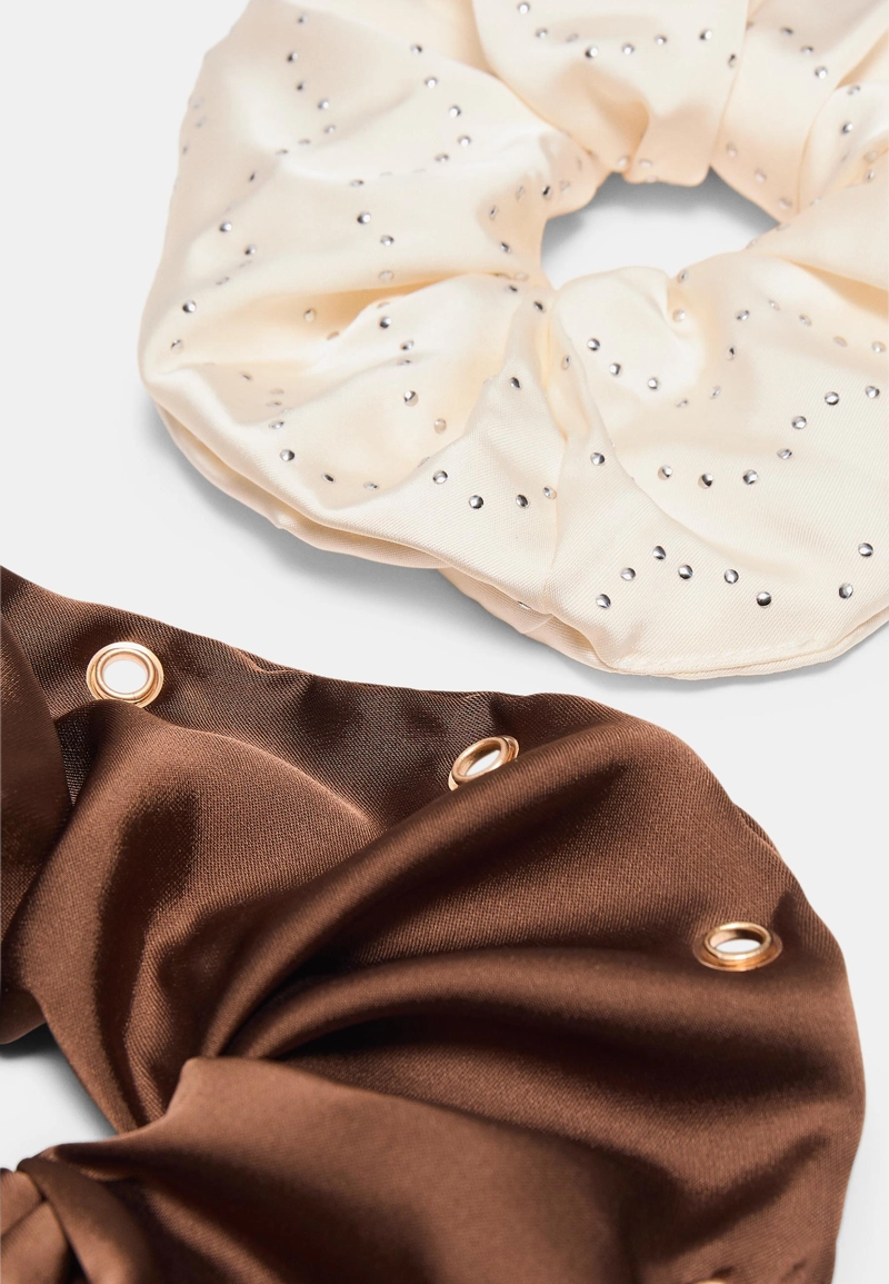 Набор из 2 резинок для волос с заклепками