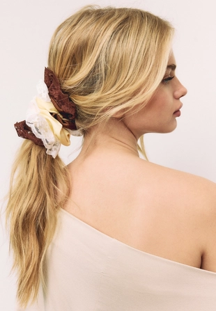 Набор из 2 резинок для волос с кружевом- Заказать в России