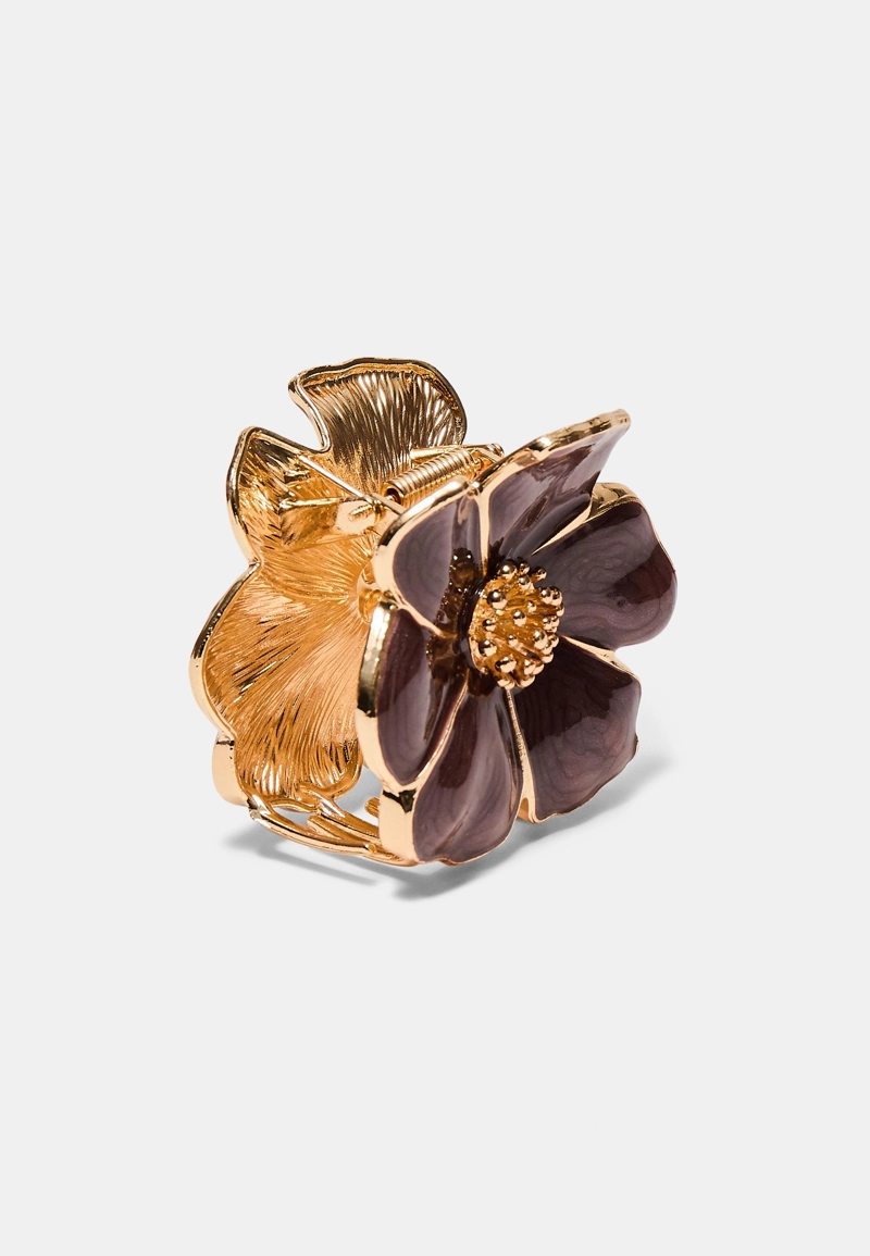 Металлическая заколка-цветок