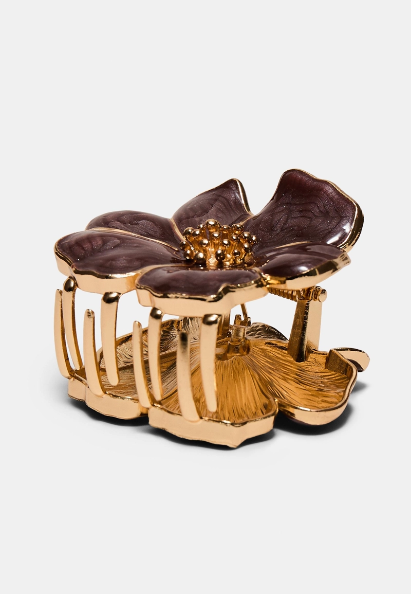 Металлическая заколка-цветок