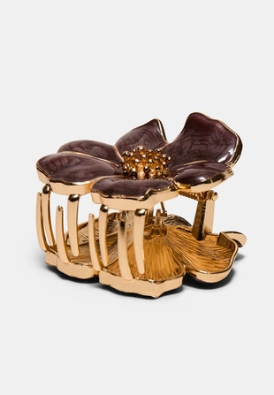 Металлическая заколка-цветок- Заказать в России