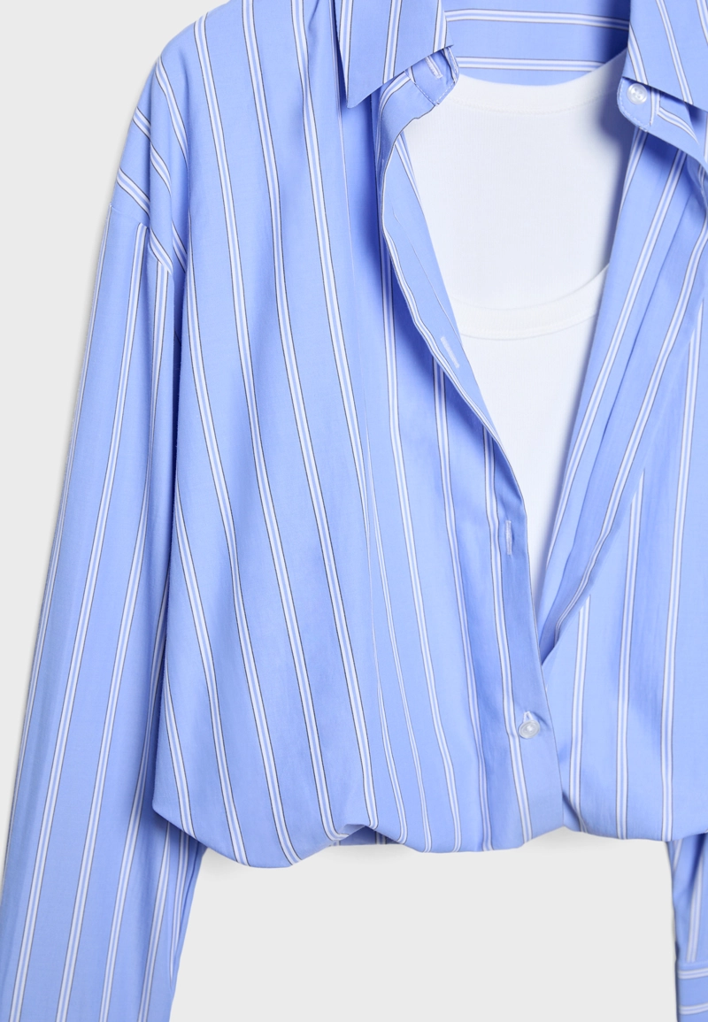 Рубашка-рубашка из двух материалов Globo