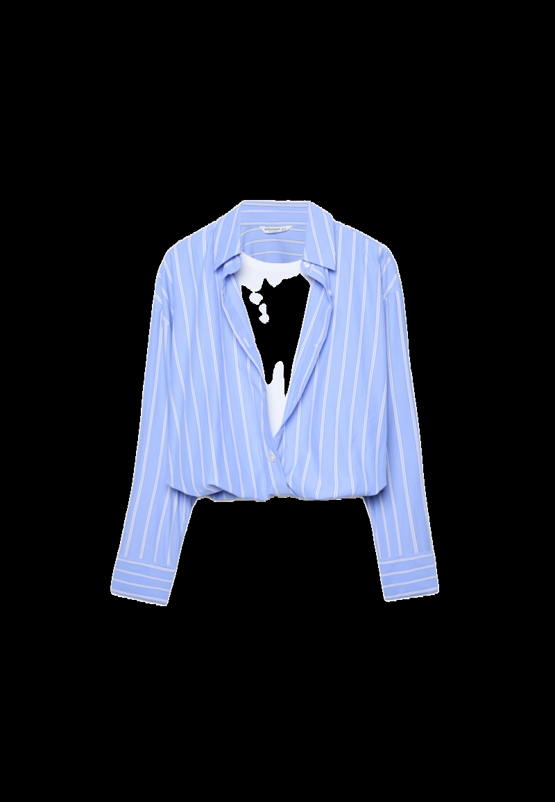 Рубашка-рубашка из двух материалов Globo