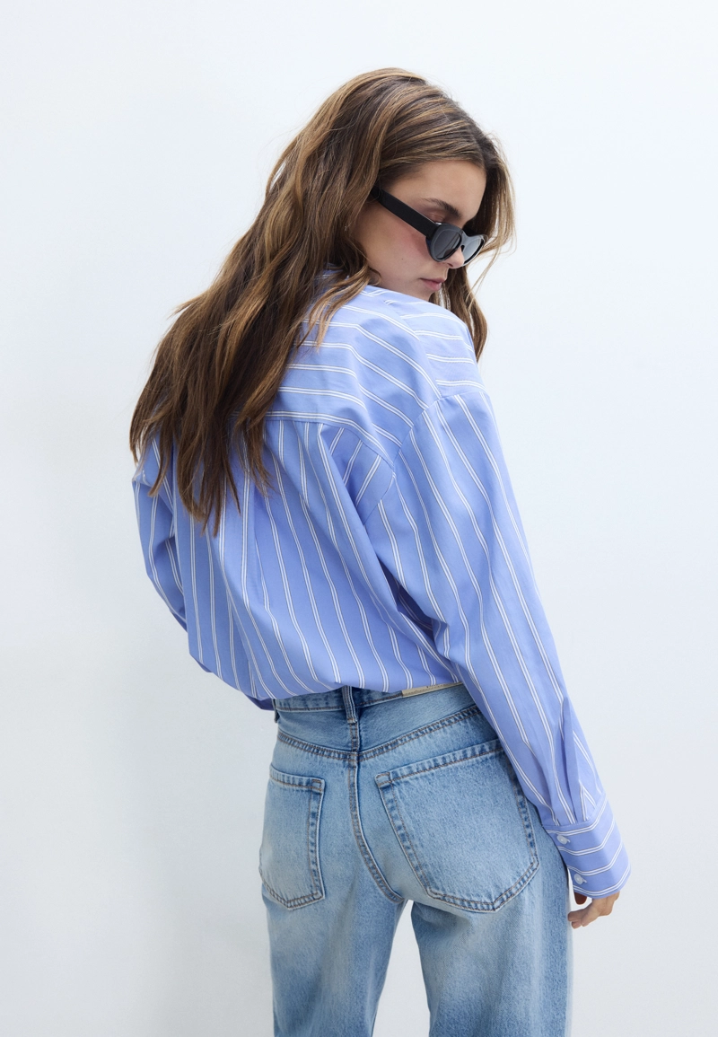 Рубашка-рубашка из двух материалов Globo