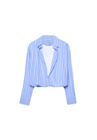 Рубашка-рубашка из двух материалов GLOBO- Заказать в России