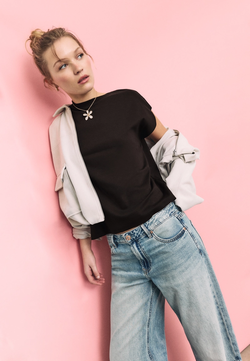 Базовая футболка со спущенным рукавом B06