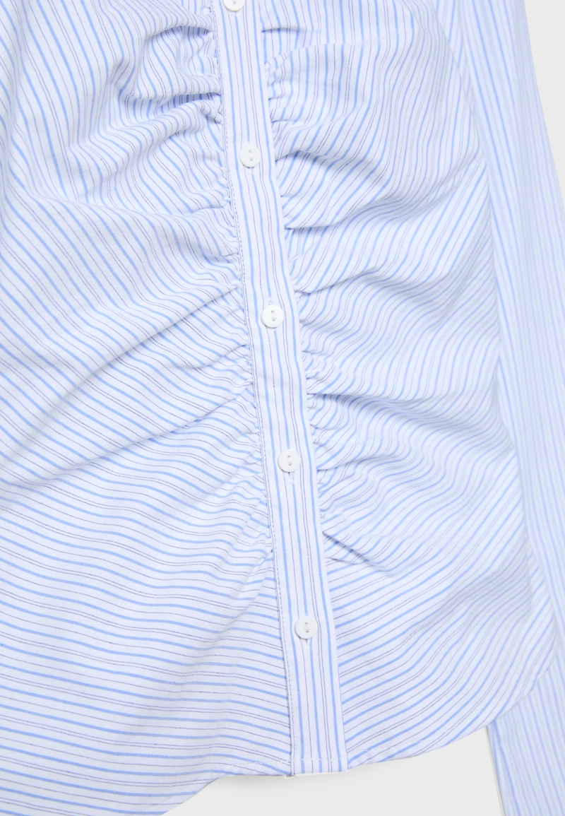 Рубашка из бенгалина со сборками