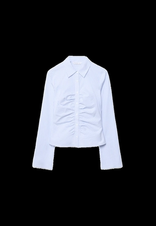 Рубашка из бенгалина со сборками- Заказать в России