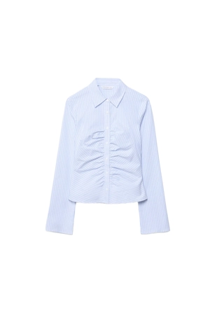 Рубашка из бенгалина со сборками- Заказать в России