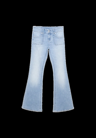 Джинсы с низкой посадкой и простроченными карманами- Заказать в России