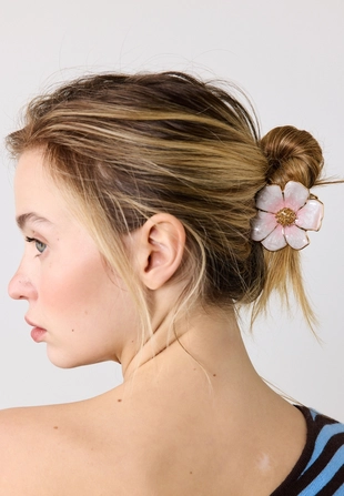 Металлическая заколка-цветок- Заказать в России