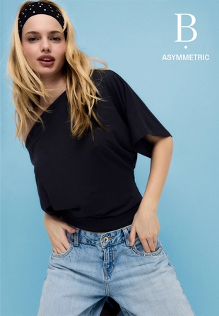 Базовая футболка с рукавами «летучая мышь»- Заказать в России