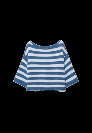 Трикотажный свитер с вырезом-лодочкой- Заказать в России