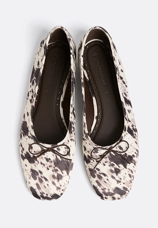 Балетки с анималистическим принтом- Заказать в России