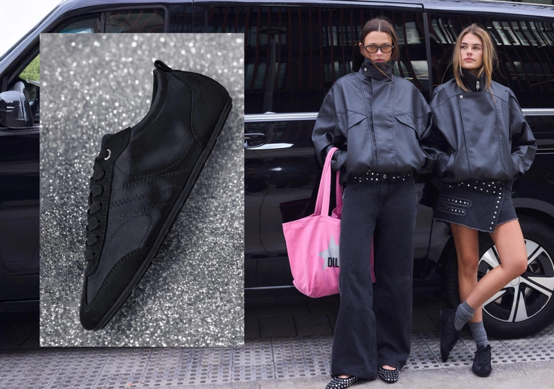 Кроссовки на тонкой подошве с глянцевым блеском