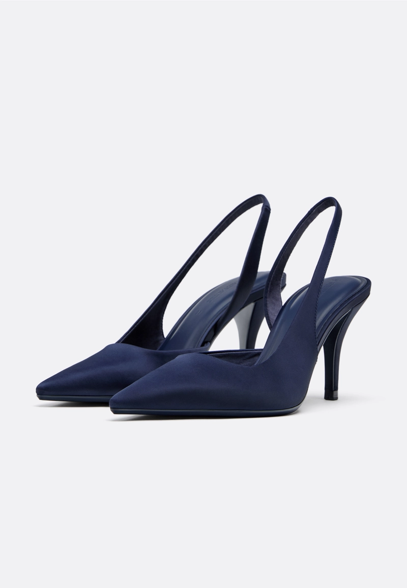 Туфли на каблуке с атласным эффектом