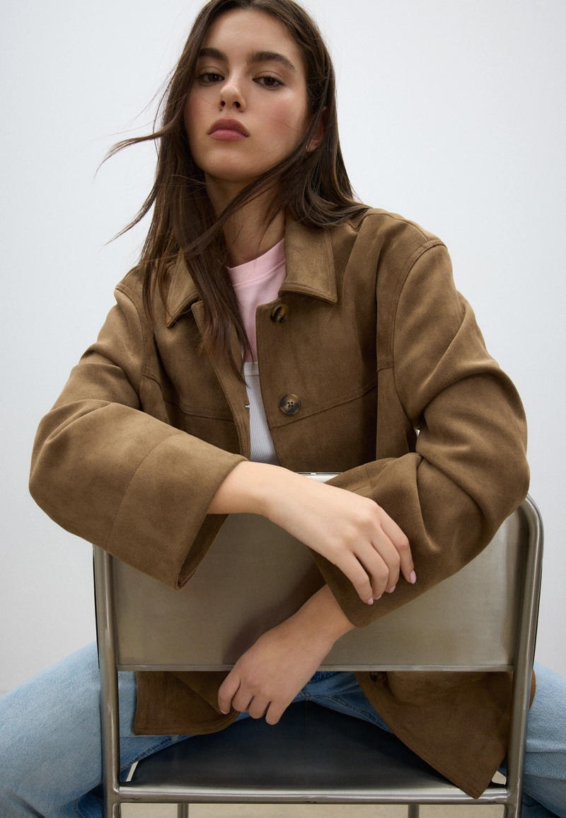 Куртка из искусственной замши