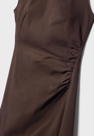 Платье миди из бенгалина без рукавов- Заказать в России