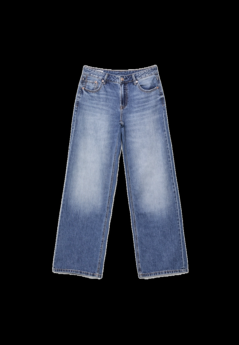 Джинсы D91 с низкой посадкой и широкими штанинами