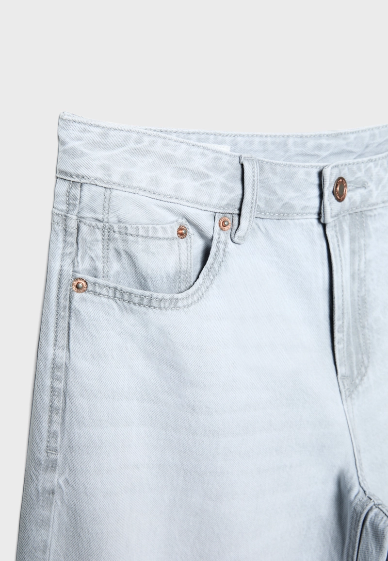 Джинсы D91 с низкой посадкой и широкими штанинами