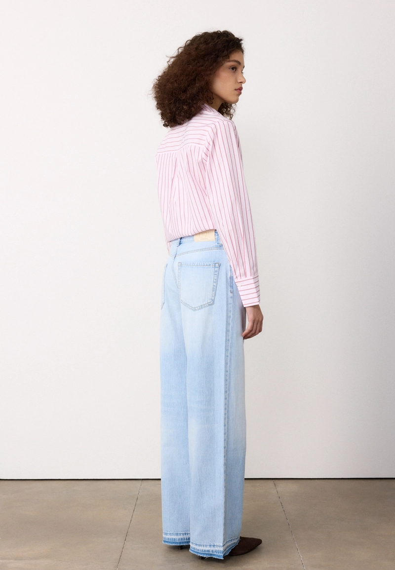 Джинсы D91 с низкой посадкой и широкими штанинами